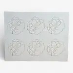 Bloemen naamkaartjes voor glas – set van 24