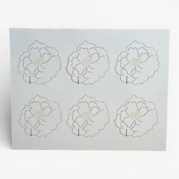 Bloemen naamkaartjes voor glas – set van 24
