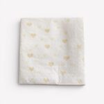 Servetten gouden hartjes – 33 × 33 cm (20 stuks)