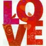 Servetten LOVE met vogeltjes – 33 × 33 cm (20 stuks)