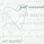Servetten Just Married – romantisch design (33 x 33 cm)