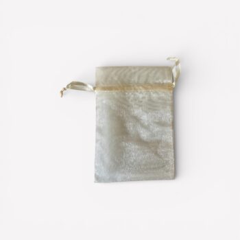 Organza zakje ivoor – 10 × 15 cm