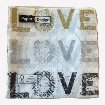 Iets te Vieren | Shop 16 Servetten LOVE – 33 x 33 cm (20 stuks)