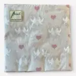 Servetten Duiven & Hartjes – romantisch design