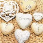 Servetten harten van bewerkte steentjes – 33 × 33 cm (20 stuks)