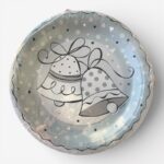 Klein wegwerp bordje Wedding Bells – zilvergrijs (18 cm)