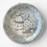 Klein wegwerp bordje Wedding Bells – zilvergrijs (18 cm) 1 wedding bell bord