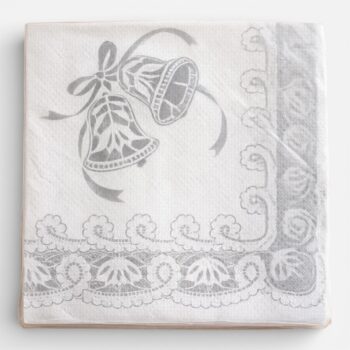 Servetten weddingbells – 33 × 33 cm (20 stuks)