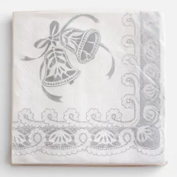 Servetten weddingbells – 33 × 33 cm (20 stuks)