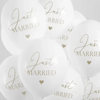 Ballonnen Just Married – pure white (30 cm)