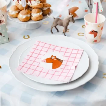 Servetten paarden – 33 × 33 cm (12 stuks)