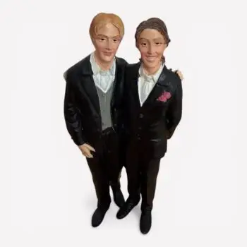 Taarttopper bruidspaar heren – 11 cm