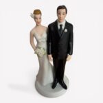 Modern bruidspaar taarttopper