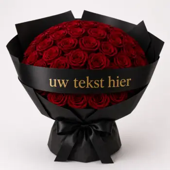Gepersonaliseerd Lint voor Boeketten - Vanaf 50 cm met Tekst naar Keuze