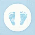 Geboorte Servetten Babyvoetjes Blauw – 20 stuks